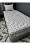 Single Cotton Elastic Sheet Set 100x200 Gray Chain - 3