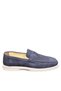 Navy Blue Nubuck Leather Daily Casual Shoes - Light Summer Shoes - 2