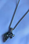 Wolf Handcrafted Stainless Steel Chain Men's Necklace - 6