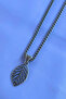 Leaf Handcrafted Stainless Steel Chain Men's Necklace - 5