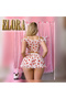 Strawberry Patterned Lace Shorts Bra Set – Dowry Nightgown Lingerie - 2