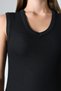 Suleja Slim Fit V Neck Textured Sleeveless Top & Women's Blouse - Black - 7