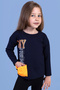 Girl's Pocket Detailed Printed T-Shirt - 2