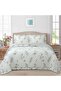 Ruffled Patterned Double Bedspread Set - 240x260 cm - With PVC Bag - Daily Use and Bridal Trousseau - 3