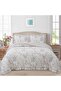 Ruffled Patterned Double Bedspread Set - 240x260 cm - With PVC Bag - Daily Use and Bridal Trousseau - 3