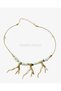 Beige Beaded Horn Summer Women's Necklace