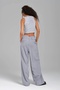 Women's Woven Fabric Waist Pleat Detailed Comfortable Fit Pants - 7