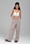 Women's Woven Fabric Waist Pleat Detailed Comfortable Fit Pants - 2