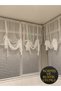 Tie-Detail Curtain Retro Linen Look Tulle Curtain, Kitchen Living Room Children's Room Balcony Tulle - 5