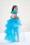 Princess Elsa Themed Girl's White Birthday Dress & Party Costume with Crown & Wand & Hair Gift - 5