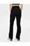 Black High Waist Organic Cotton Flared Leg Leggings - 5
