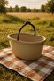 Balcony Basket 14.5 Lt Oval + 1 Piece of 10 Meter Rope as a Gift Size = 41.5*29*19.5 cm Grocery Basket - 5