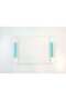 Luxury Clear Acrylic Square Serving Tray With Handle, Sky Blue, 44 X 30 X 4 Cm - For Desserts - 4