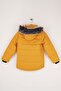 Thick Fiber Filled Water Wind and Rain Proof Hooded Mustard Boys' Winter Luxury Coat - 4