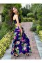 Bamboo Belt Elastic Flowered Spanish Women's Long Skirt - 4