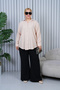 Women's Plus Size Linen Casual Shirt – Beige - 7