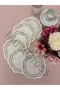 Presentation Napkin, Cocktail Napkin Coffee Side Presentation Holder Embroidered Coffee Side 6 Pieces Fabric Presentation Napkin - 3
