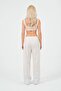 Women's Linen Wide Leg Elastic Waist Trousers - 5