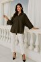 Women's Brown Oversize Shirt - Trendy Loose Fit Soft Textured Casual Shirt - 5