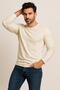 Men's Crew Neck Beige Body 100% Cotton Long Sleeve T-Shirt Men's Plain T-Shirt - 4