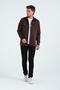 Brown Men's Suede Shirt T-Shirt Top Thick Shirt Jacket - 2