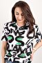 Women's Printed Crew Neck Oversize T-shirt - 4