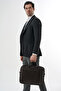Faux Leather Briefcase Plevr50072 Brown