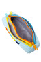 01109 Ice Blue Three Eyes Colorful Zipper Waterproof Bondit Fabric Plush Printed Pencil Case Pen Holder - 8
