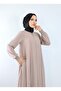 Mevlana Handle Ribbed Medina Silk Summer Ferace - 6