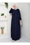 Plus Size Full Length Mother's Dress with Cape - 4