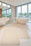 Delura Mink Large Size Non-Slip Sole Modern Machine Washable Soft Double Bathroom Mat Set