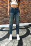 Women's High-Waist Boyfriend Stretch Fabric Jeans - 3