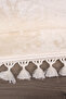Lunasoft Cream Pompom Fringed Modern Non-Slip Soft Machine Washable Bath Mat Set of 2 - 2