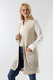 Women's Beige Seasonal Knitwear Vest - 2