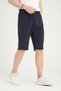 Men's Shorts Navy Blue Minimal Print Detailed Hidden Zipper Pocket Regular Fit - 2