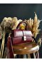 Asia Model Hand and Women's Shoulder Bag Claret Red - 2