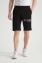 Premium Men's Shorts Black Print Detailed Zipper Pocket Detailed Regular Fit