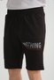 Premium Men's Shorts Black Print Detailed Zipper Pocket Detailed Regular Fit - 7