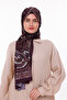 Retro Patterned Women's Shawl Burgundy Estascarf - 2