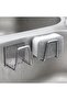 Dish Sponge Holder - Chrome Adhesive Sink Organizer - 3