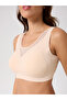 Tulle Detailed Laser Cut, Non-Marking, Invisible Push up Bra with Removable Padding Fk - 4