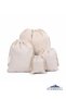 Set of 4 Ruched Canvas Pouches (FOUR DIFFERENT SIZES) - 3
