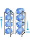 4Tier Water Bottle Organizer,5 Gallon Water Bottle Holder, Water Bottle Rack Stainless Steel Shelf E - 8