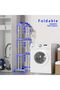 Clothes Drying Rack with 4 Castors,Folding Movable Clothes Rail Storage Rack, 4 Tier Clothes Horses - 7
