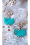 Leaf Figured Colored Enamel Earrings - 6