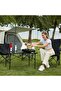 Camping Table, Ultralight Aluminum Folding Beach Table with Carry Bag Travel Furniture for Lawns, Pi - 4
