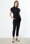 Women's Waist Tied Buttoned Blouse 3330 Black - 2