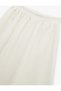 Linen Blend Comfortable Fit Midi Length A-Line Skirt - 5