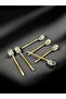 Amor 12-Piece Stainless Steel Gold Plated Teaspoon Set with Gold Handle - 2