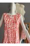 Women's Sleeveless Ring Detail Collar Wrap Fabric Dress (Coloured) - 5